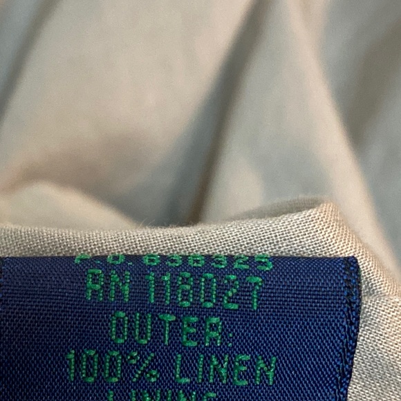 Boden size 4 US (8 UK) tan linen skirt with coral detail trim - Picture 5 of 6